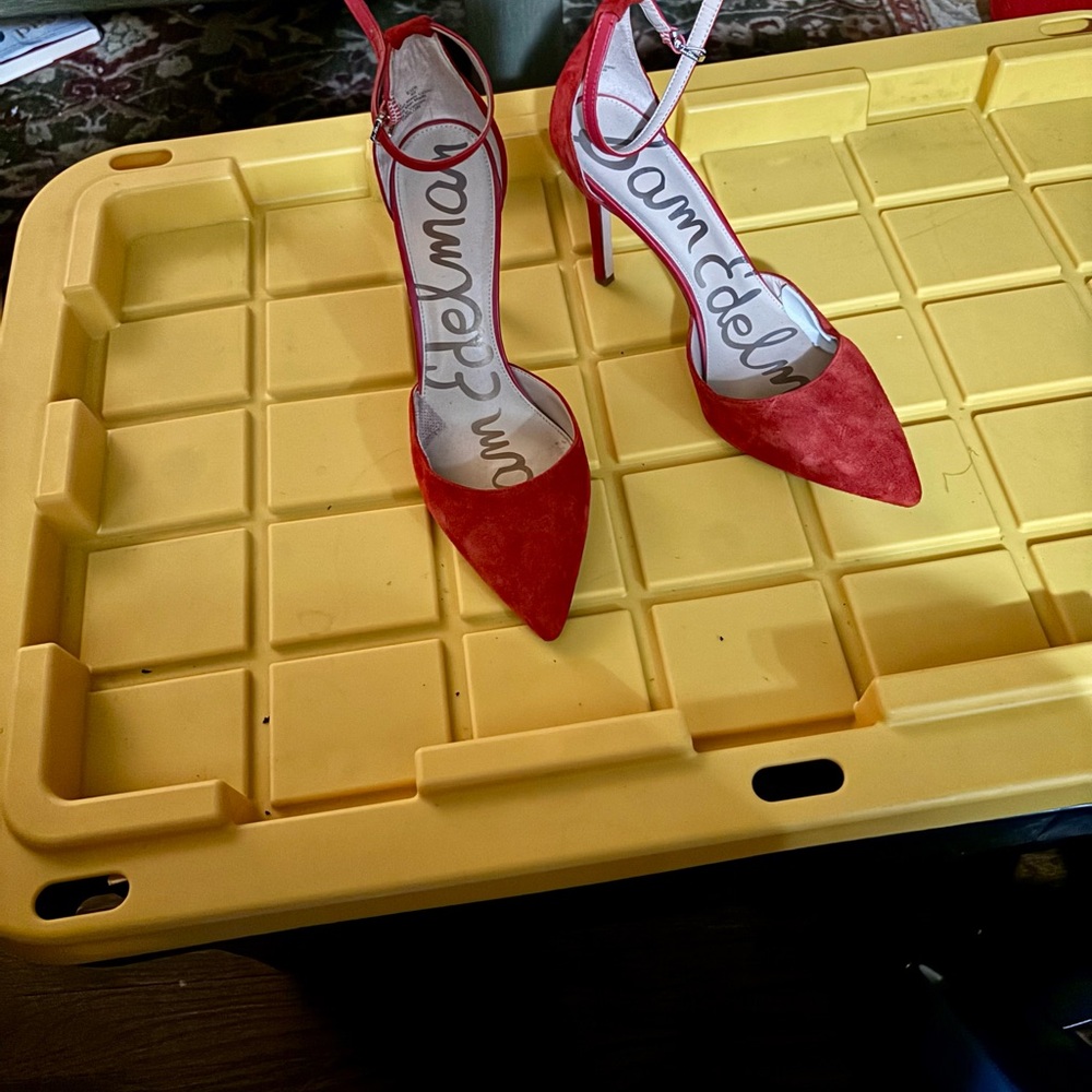 Sam Edelman Red Suede Heels